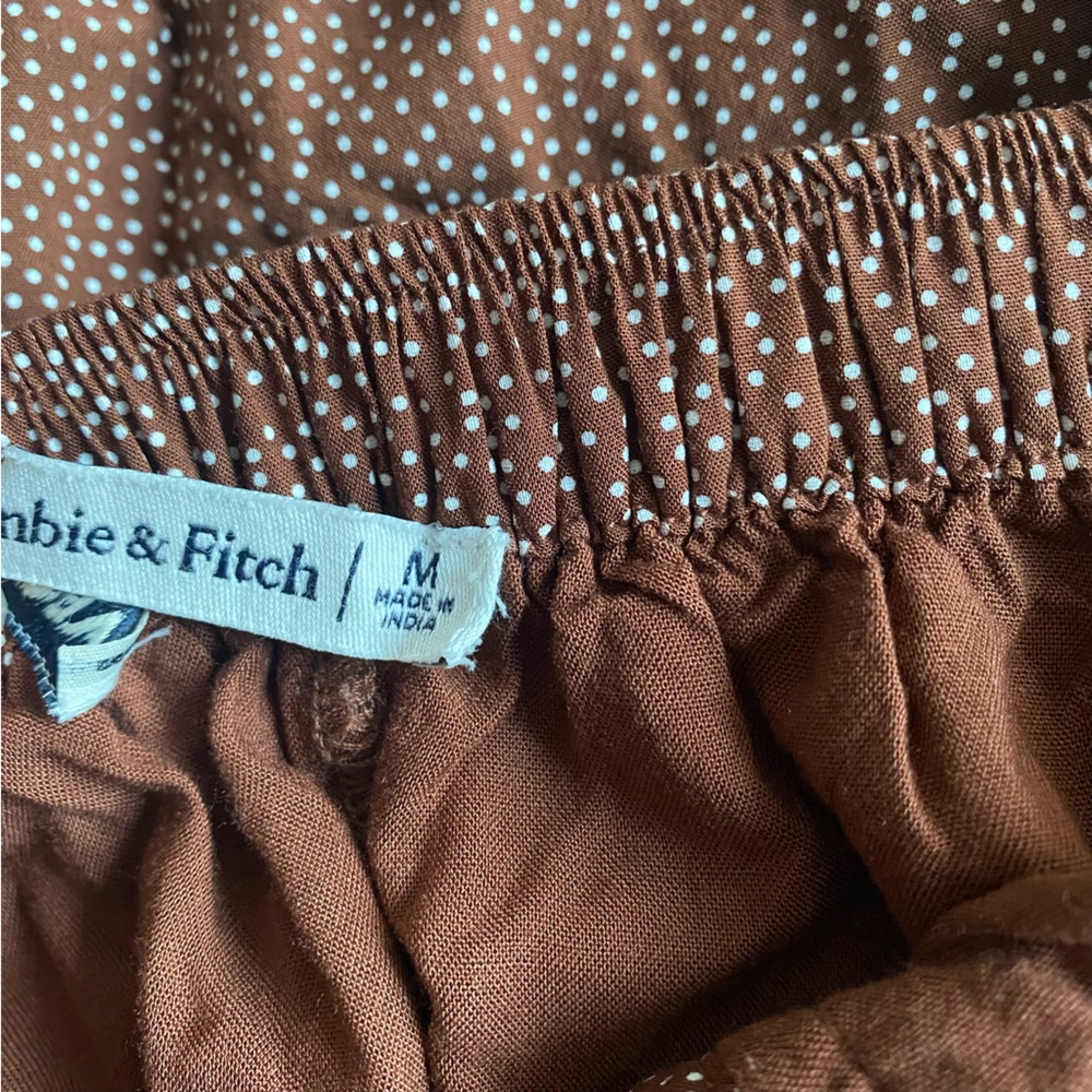 Abercrombie & Fitch Brown High-Low Button-Front Midi Skirt - Picture 6 of 6